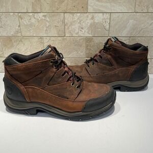 Ariat Terrain Waterproof Oiled Rowdy Brown Leather Hiking Boots Mens 9D 10002183